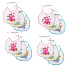 Modern Heados Baby Bib with Cute Cat Design, Cotton, Perfect Print, White Trim image 1