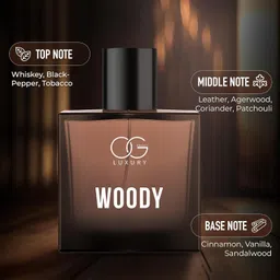 OG BEAUTY Luxury Woody Essence Eau De Parfum for Men | Earthy & Refined Fragrance with Rich Woods & Subtle Spice | Ideal for Lasting Impression | 50ml image 2