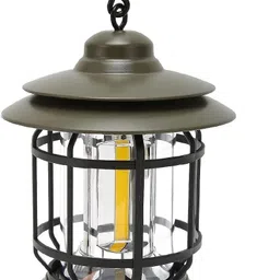 NIRVIKALP Camping Lantern Rechargeable Portable Battery Operated Retro Camping Lamp Waterproof Hanging Lamp for Outdoor Hiking Garden Camping and Emergency image 1