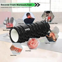 GISCO High Density Foam Roller for Exercise, Fitness, Back Pain, Deep Tissue Massage, and Physiotherapy | Foam Roller for Gym & Home (Black) image 5