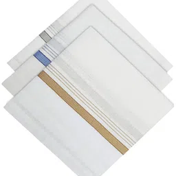 joxra Cotton Handkerchiefs Hanky For Men - (48cm x 48cm) Pack of 12 image 2