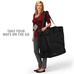 We Sell Mats Foam Interlocking Square Floor Tiles with Borders, (Each 2 x 2 Feet), 1 Carry Bag with Shoulder Strap - Black image 4