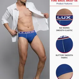 lux cozi Men's Cotton Brief (Pack of 4) (Color & Prints May Vary) image 5