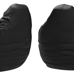 petslover Bean Bag Cover Leatherette Black Sofa Cover Chair Sturdy Zipper Recliner Bean Bag Cover Organizing Storage Water Resistant Furniture (No Filler) image 5