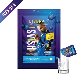 svish on the go Svish Liver Detox Powder | Pack of 5 (3.5g) | 8 Natural Herbs | Hangover Relief | Liver Detox Solution image 2