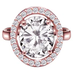 giva 925 Silver Rose Gold Anushka Sharma Solitaire Ring, Adjustable | Gifts for Girlfriend, Gifts for Women and Girls | With Certificate of Authenticity and 925 Stamp | 6 Month Warranty* image 1