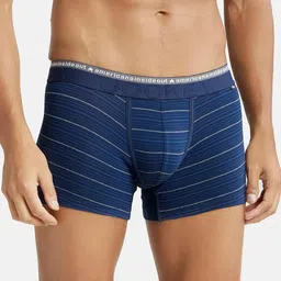 jockey US68 Men's Super Combed Cotton Elastane Stretch Stripe Trunk with Ultrasoft Waistband image 2