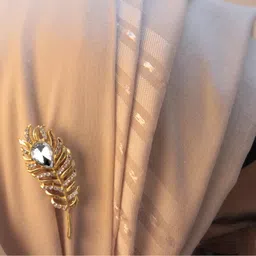 panjatan Bright Tail Feathers Stone Stud Brooch for Women and Girls for Saree, Dupatta, Suit and Hijab Pin. image 4
