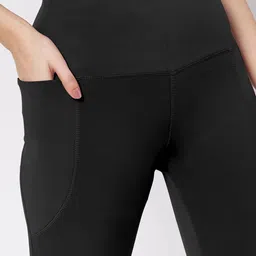 mehrang Gym wear Mesh Legging Workout Pants with Side Pockets/Stretchable Tights/Highwaist Sports Fitness Yoga Track Pants for Women image 2