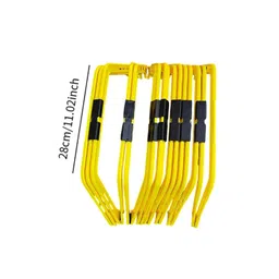 MERISHOPP Soccer Agility Ladder Speed Training Hurdles Folding for Sports and Soccer Field Yellow| Sports Training Aid | Athletic Training Gear image 5