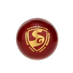 SG Shield 20 Two-Piece Water Proof Cricket Leather Ball, Regular Size (Red) image 1