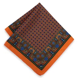 van heusen Men's Polyester Multi Print Formal Casual Style Pocket Square,Red,Free Size image 1
