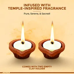 welburn veda&co Welburn Veda&Co®Jasmine Scented Ghee Blended Batti for Puja | Diya Batti with Cotton Wick | 30 Min Burning Time | Ghee Batti for Divine Worship | Ideal for Festivals and Daily Puja 60 Pieces, image 4