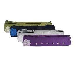 Enakshi (LABEL) Creations Yoga Mat Bag Breathable Fitness Pouch Canvas Wear Resistant Yoga Mat Carrier GreenSporting Goods|Fitness Running & Yoga|Yoga & Pilates|Mat Carriers & Bags image 3