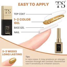 THR3E STROKES Professional UV Gel Nail Polish, HEMA-FREE Lasts Upto 21 Days, Super Glossy Finish, Non-Chipping, Non-Smudging, Quick Drying Nail Polish,15 ml (73, 15ML) image 3