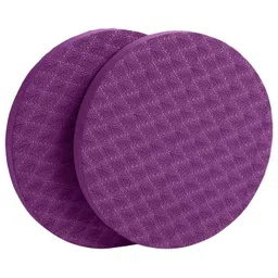 atorse ATORSE® Anti Slip Small Round Knee Pad Yoga Mats 2 Pieces Portable For Gym Exercise Purple image 1