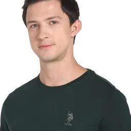 u.s. polo assn. Men Pure Cotton Long Sleeve Solid I693 Regular Fit T-Shirt - Pack of 1 image 5