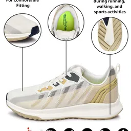 health fit Sports Shoes with Crystal Cushion Technology Lightweight Shoes Training Cricket,Gym,Comfortable Extra Max Cusion with Memory Foam Insole Running Shoes for Men HF146 image 4