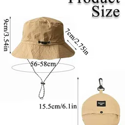 nhcdfa Rain Cap for Men, Bucket Hat for Men Foldable Sun Hat for Men/Women Men Women Outdoor Bucket Hat Fishing Hat with Adjustable String Rain Caps image 5
