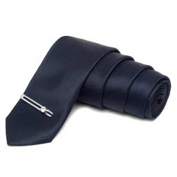 mutaqinoti Mens Woven Premium Silk Necktie Suit Accessories Set With Pocket Square And Chrome Tie Pin (TE-CP) image 4