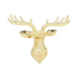 tripin lapel pin for men suit with Golden Classic Deer Design Elegant Brooch Women Office Corporate Party Suit Blazer (Golden) 2099 in a box image 2