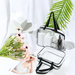 QXORE Pvc Clear Toiletry Bags, Large Storage Makeup Bags Waterproof Transparent Cosmetic Gags for Travel (4PACK) image 4