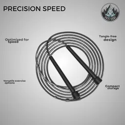 YETI YOGI Skipping Rope for Men and Women Jumping Rope With Adjustable Height Speed Skipping Rope for Kids, Women, Girls Rassi Jumping Men for Exercise, Gym, Sports Fitness - Black, Polyvinyl Chlorine image 5