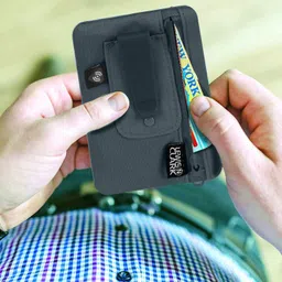 lewis n. clark RFID Blocking Hidden Clip Stash Money Belt Travel Pouch + Credit Card/ID Holder for Women & Men, Charcoal image 3