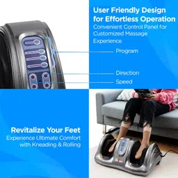 Dr Physio USA 1024 Electric Foot Massager Machine for Pain Relief, Muscle Relaxation & Improving Blood Circulation with Kneading Function, Calf & Leg Massager image 3