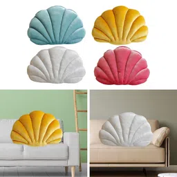 BNF® Plush Seashell Shape Pillow Ocean Themed Filled with PP Cotton Chair Cushion Blue|Home & Garden | Home Decor| Pillows|1 Plush Throw Pillow image 4