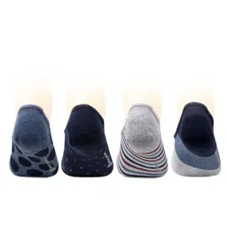bonjour Men Casual Cotton Loafer Socks - Pack Of 4, Free Size image 3