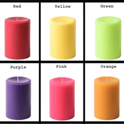 atorakushon atorakushon® Smokeless Scented Paraffin Wax Multi Colour Round Pillar Candles Decoration for Party,Birthday Party,Dinner Table, Living Room Pack of 6 image 4