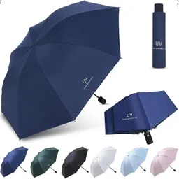pyxbe Travel Umbrella for women Windproof Travel Umbrella for men and Compact Mini - Perfect for Car, Golf, and On-the-Go. One-Click Automatic Open and Close Strong Mini Umbrellapt (Blue) image 1
