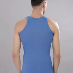 dollar bigboss Men's Solid Cotton Regular Vest (Colour May Vary) image 3