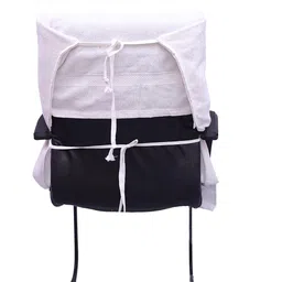 ROMAN HOME Cotton Chair Towel Soft for 500 GSM - Super Soft Office Chair Towel with Tie Knot(White for 1 tie) image 5