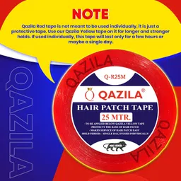Qazila Hair Patch Tape| Hair Wig Tape| Double-sided| Waterproof| Transparent| For Base Protection & Easy Cleanup| Maximum hold upto 2 days| Very Low Residue Tape image 3