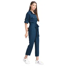 the dry state Women's Smocked Jumpsuit Shoulder Tie Up image 3