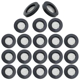 suiwotin 20pcs Stainless Steel Garden Hose Screen Filter, Pressure Shower Head Washer Gasket Hose Filter with 40 Mesh for 1/2" Garden Hose Faucet Inside Fittings image 1