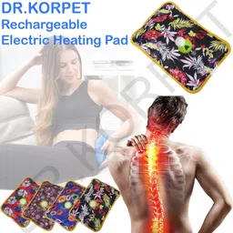 dr. korpet Rechargeable Heating Pad Electric For Pain Relief, Hot Water Bag Electric For Pain Relief, Electric Hot Bag Heating Pad Auto Cut Electric Heating Pads (Any Color&Design) Pack of 1(970g) image 3