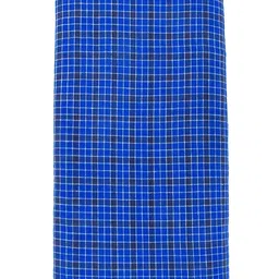 dmitry Men's Handloom Cotton 2.25 m Lungi (Blue, Free Size) image 2