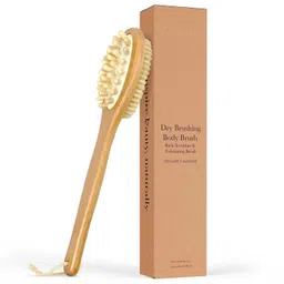 amzgear Dry Brushing Body Brush - Long Handled Exfoliating Brush, Body Brush, Dry Brush for Cellulite and Lymphatic Drainage Massager, Body Scrubber Shower Brush for Back, Skin (1 Pk) (pack of 1) image 1