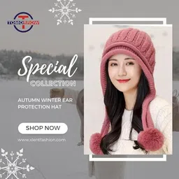 tomorrow fashion Tomorrow Winter Beanie with Touch Screen Gloves, Perfect for Cold Weather, Winter Accessories Set for Women, Comfort and Style, Cozy & Fashionable Design, gloves and beanie combo image 3