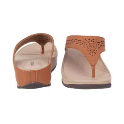 mochi Women's Comfy Faux Leather Cutout Flat Casual Fashion Slipper image 5