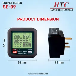 hty HTC SE-09 Socket tester, Data hold,Three hole socket line sequence detection, Phase voltage (L_N) measurement, Leakage voltage (N_E) measurement, Rcd (OF GFCI) test, Socket tester image 4