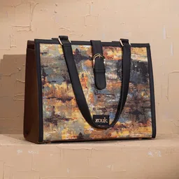 zouk Rhea Kapoor Office Bag - | Stylish & Spacious Laptop Tote for Women | Vegan Leather Work Bag image 3