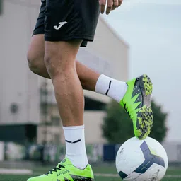 bacca bucci Mens Neon Strike Pro Futsal Shoes High-Performance Indoor Soccer Footwear With Enhanced Grip Sole, Dynamic Fit, Lightweight Design In Striking Neon With Agile Traction Control image 3