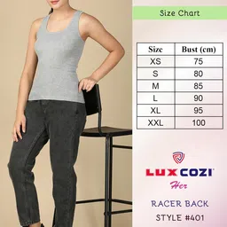 lux cozi Women Cotton Racerback Tank Top | Pack of 4 image 2