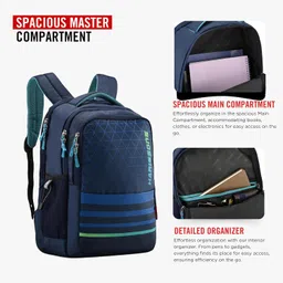 harissons Simplify 28L Casual Backpack for Men & Women | Casual Daypack with 2 Bottle Pockets & Ventilated Back Panel | Standard Casual College Bag with Fisio Fit Backstraps & Top Handle image 5