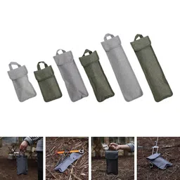 CALANDIS™ Tent Stakes Storage Bag Practical Purse for Clothes Lines Hiking Multi Tools Gray 20cm | Tent Canopy | Tents Canopies | Camping Hiking | Outdoor Sports image 2