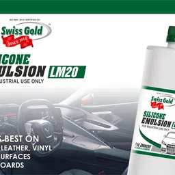 SWISS GOLD Silicone Emulsion 1L | Works as Dashboard Polish, Exterior Trim Restorer, Plastic, Rubber Parts | All in One Polish for Automotive, Household and Industrial Use (1 Liter) image 3